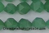 CAJ734 15.5 inches 12mm faceted nuggets green aventurine beads