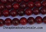 CAJ750 15.5 inches 4mm round apple jasper beads wholesale