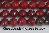 CAJ759 15.5 inches 6mm faceted round apple jasper beads