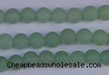 CAJ801 15.5 inches 6mm round matte green aventurine beads wholesale