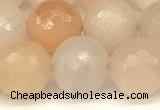 CAJ822 15 inches 10mm faceted round pink aventurine beads