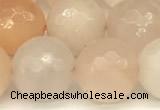 CAJ823 15 inches 12mm faceted round pink aventurine beads