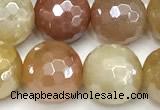 CAJ872 15 inches 10mm faceted round AB-color jade beads