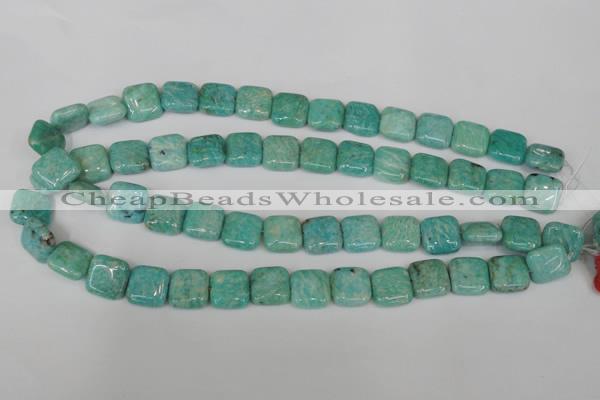 CAM1027 15.5 inches 14*14mm square natural Russian amazonite beads