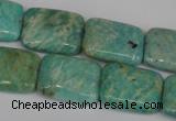 CAM1033 15.5 inches 15*20mm rectangle natural Russian amazonite beads