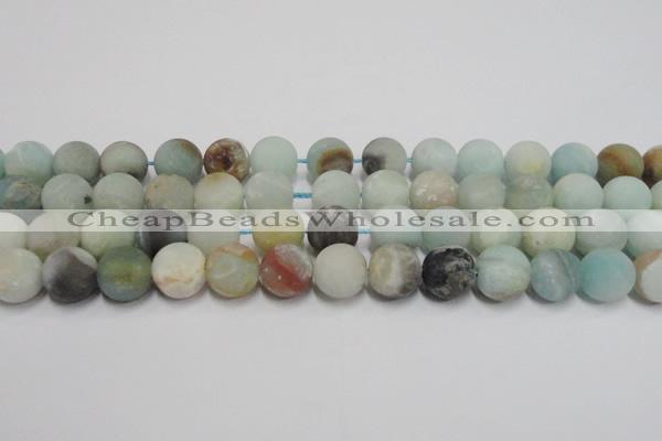 CAM1104 15.5 inches 12mm round matte amazonite beads wholesale