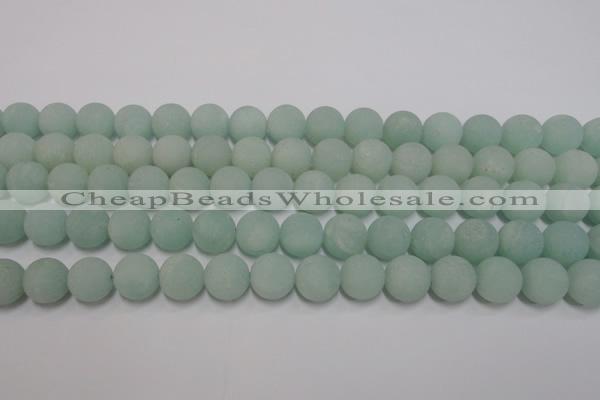 CAM1112 15.5 inches 8mm round matte amazonite beads wholesale