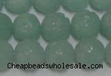 CAM1123 15.5 inches 10mm carved round amazonite beads wholesale