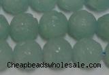 CAM1124 15.5 inches 12mm carved round amazonite beads wholesale