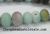 CAM1135 15.5 inches 6*10mm - 15*20mm rondelle matte amazonite beads