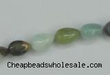 CAM115 15.5 inches 8*10mm flat teardrop amazonite gemstone beads