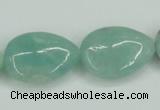 CAM117 15.5 inches 18*25mm flat teardrop amazonite gemstone beads