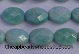 CAM1203 15.5 inches 10*14mm faceted oval Russian amazonite beads