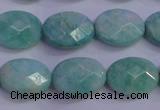 CAM1204 15.5 inches 12*16mm faceted oval Russian amazonite beads