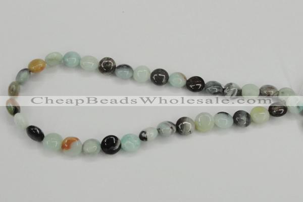 CAM121 15.5 inches 12mm flat round amazonite gemstone beads