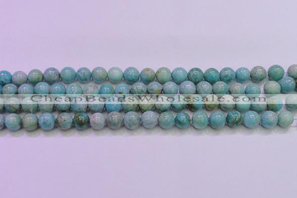 CAM1253 15.5 inches 10mm round natural Russian amazonite beads