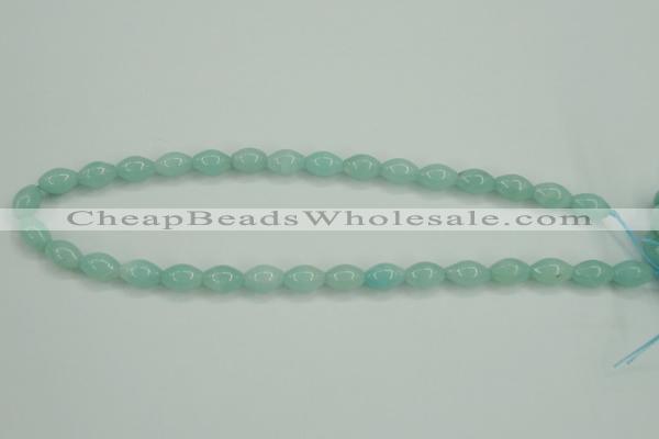 CAM130 15.5 inches 8*12mm rice amazonite gemstone beads wholesale