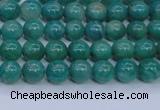 CAM1300 15.5 inches 4mm round natural Russian amazonite beads