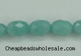 CAM140 15.5 inches 10*14mm faceted drum amazonite gemstone beads