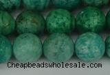 CAM1404 15.5 inches 12mm faceted round Russian amazonite beads