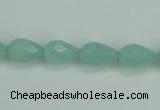 CAM141 15.5 inches 8*12mm faceted teardrop amazonite gemstone beads