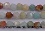 CAM1411 15.5 inches 6mm faceted nuggets amazonite gemstone beads