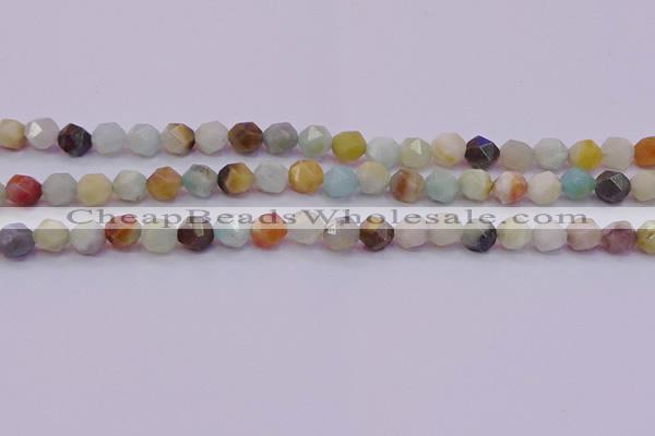 CAM1412 15.5 inches 8mm faceted nuggets amazonite gemstone beads