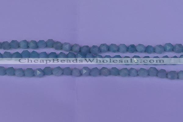 CAM1417 15.5 inches 8mm faceted nuggets Chinese amazonite beads