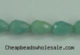 CAM142 15.5 inches 10*14mm faceted teardrop amazonite gemstone beads