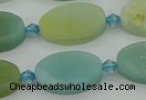 CAM1427 15.5 inches 12*20mm oval Chinese amazonite beads