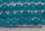 CAM1431 15.5 inches 6mm faceted nuggets dyed amazonite gemstone beads