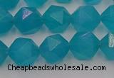 CAM1433 15.5 inches 10mm faceted nuggets dyed amazonite gemstone beads