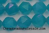 CAM1434 15.5 inches 12mm faceted nuggets dyed amazonite gemstone beads