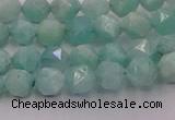 CAM1436 15.5 inches 6mm faceted nuggets amazonite gemstone beads