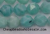 CAM1438 15.5 inches 10mm faceted nuggets amazonite gemstone beads