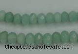 CAM144 15.5 inches 5*8mm faceted rondelle amazonite gemstone beads