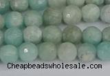 CAM1451 15.5 inches 6mm faceted round amazonite gemstone beads