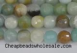 CAM1459 15.5 inches 6mm faceted round amazonite beads wholesale