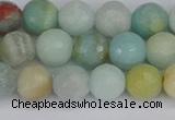 CAM1460 15.5 inches 8mm faceted round amazonite beads wholesale