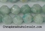 CAM1473 15.5 inches 8mm faceted nuggets Brazilian amazonite beads