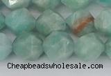 CAM1474 15.5 inches 10mm faceted nuggets Brazilian amazonite beads