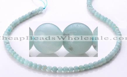 CAM15 16 inches 4mm round natural amazonite beads Wholesale