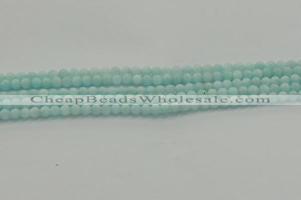 CAM1500 15.5 inches 4mm round natural peru amazonite beads