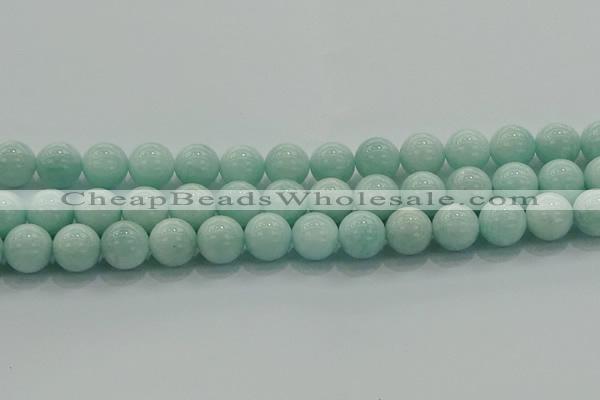 CAM1505 15.5 inches 14mm round natural peru amazonite beads