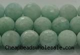 CAM1513 15.5 inches 10mm faceted round natural peru amazonite beads