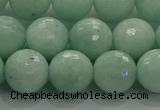 CAM1514 15.5 inches 12mm faceted round natural peru amazonite beads