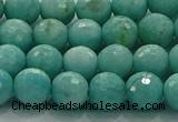 CAM1522 15.5 inches 8mm faceted round natural peru amazonite beads