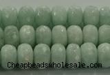 CAM1543 15.5 inches 6*10mm faceted rondelle peru amazonite beads