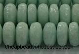 CAM1545 15.5 inches 8*14mm faceted rondelle peru amazonite beads