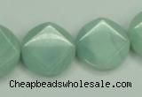 CAM156 15.5 inches 20mm faceted coin amazonite gemstone beads